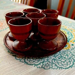 Wooden goblet set